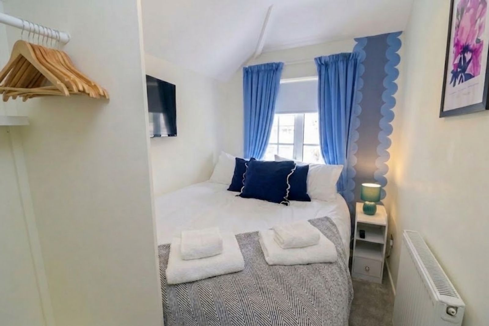 Blue double bedroom