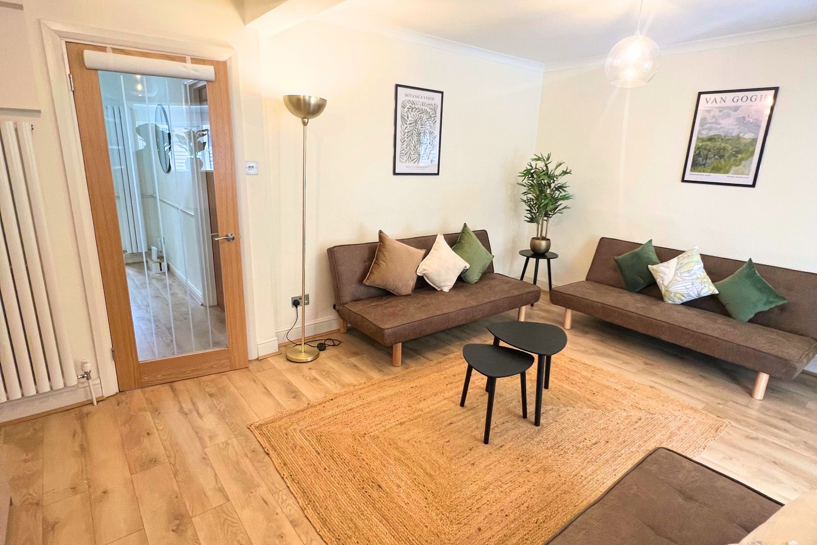 Living room with two sofas in one of our homes